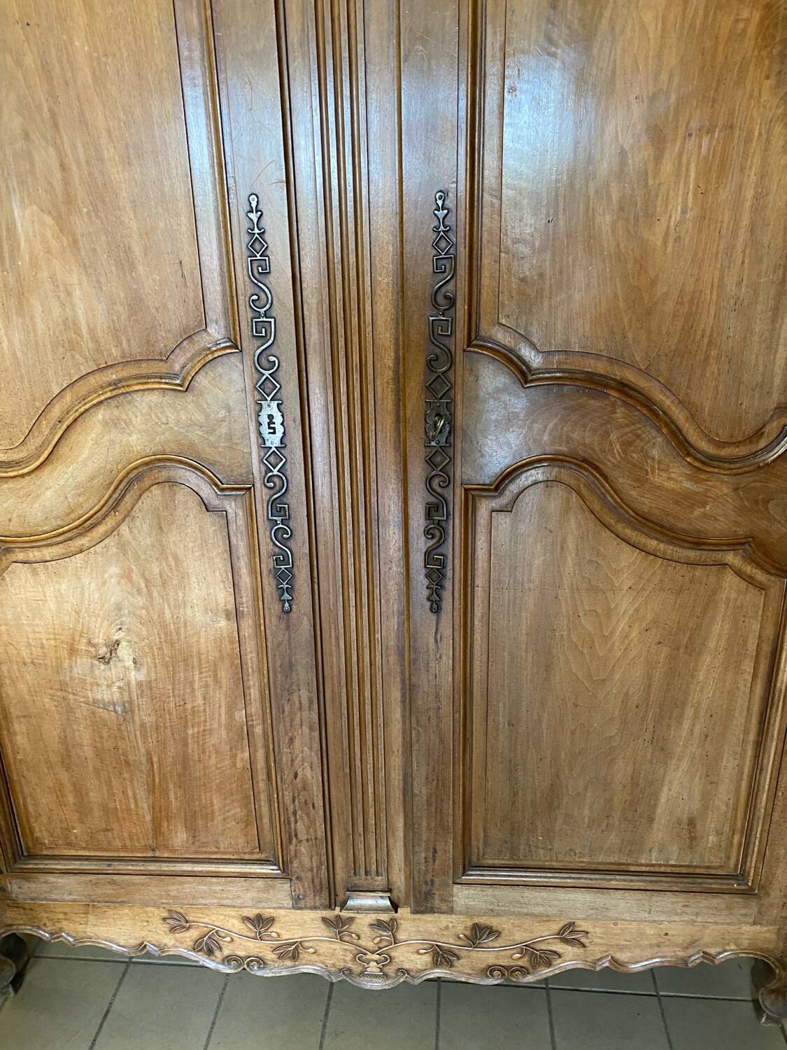 19th walnut wardrobe