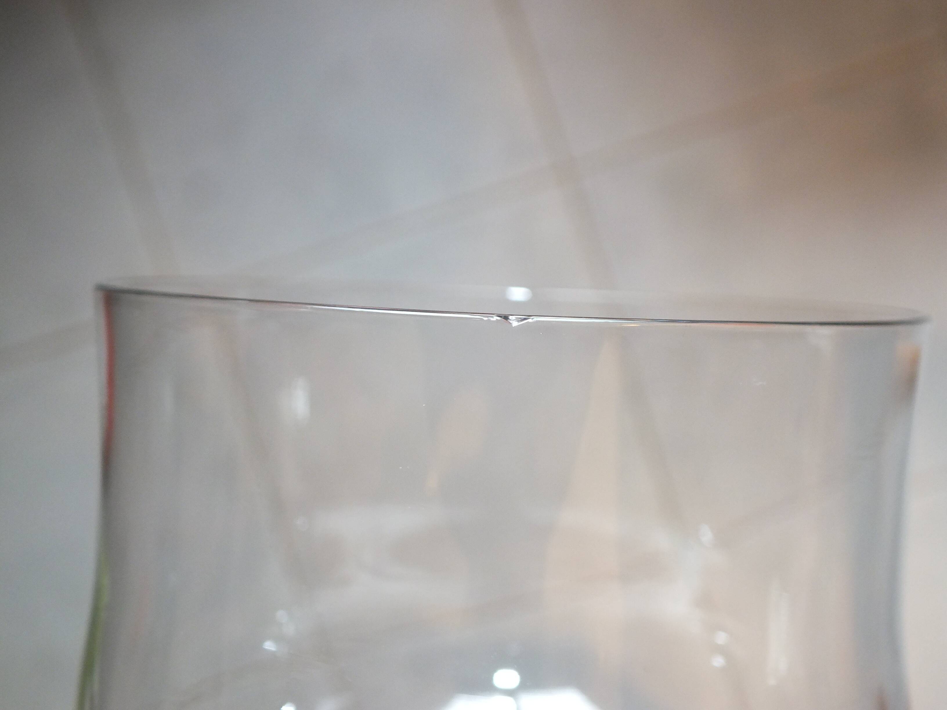 10 tarente thick crystal water glasses, steel gray foot, 1970