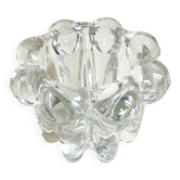 Bougeoir en verre moulé