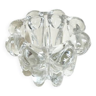 Moulded glass candlestick