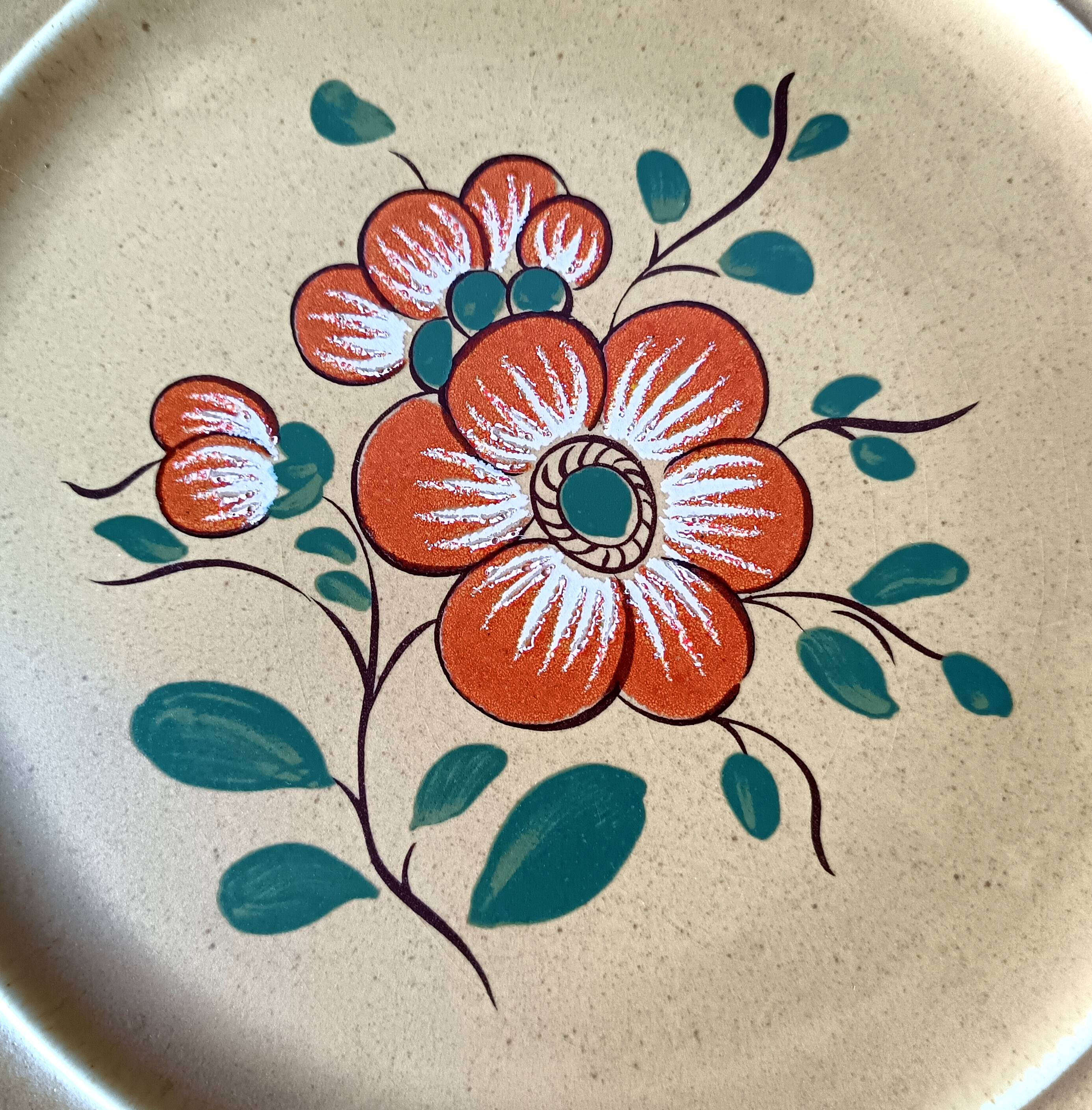 Vintage k&g luneville french ceramic dish and salad bowl