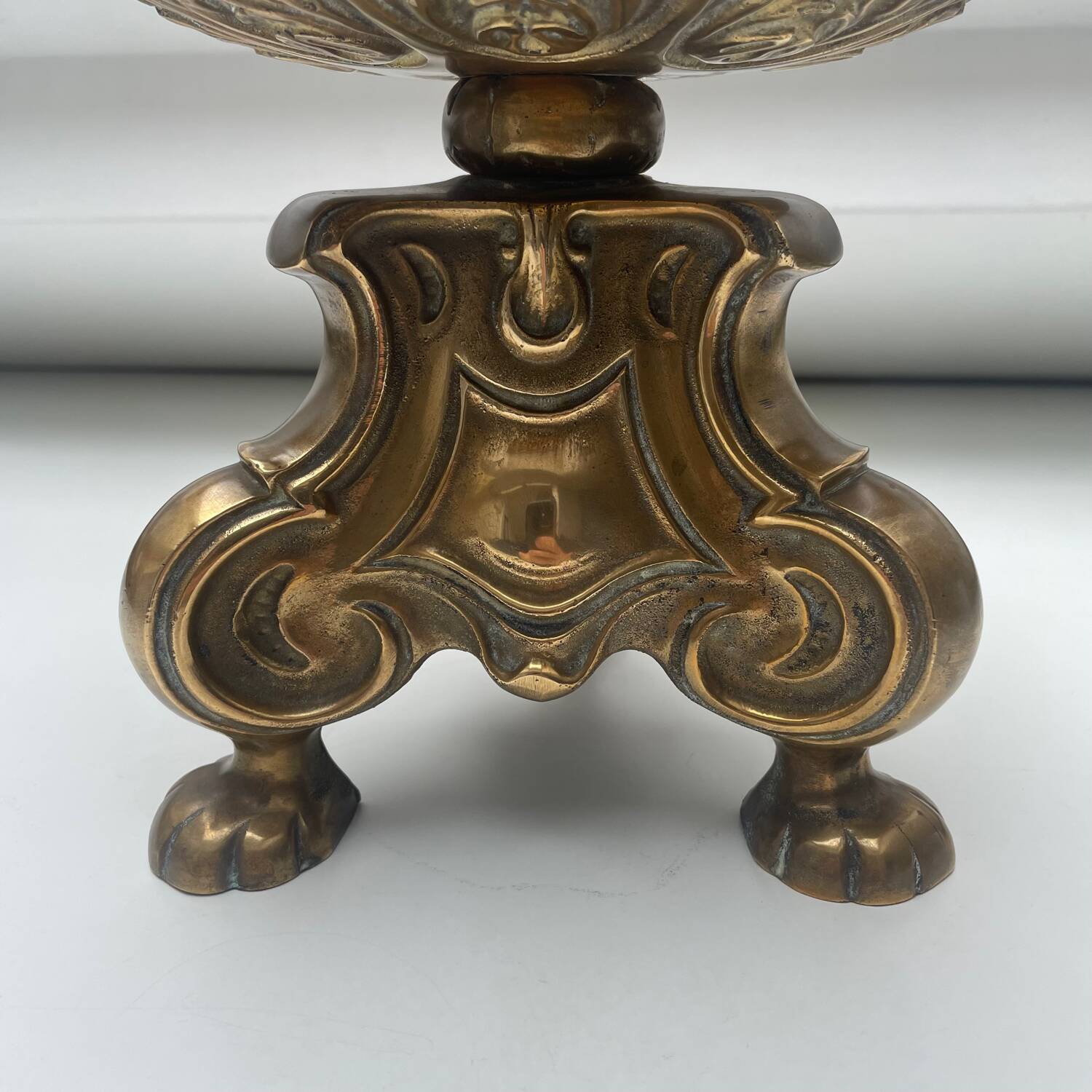 Large brass candle holder