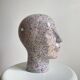Vintage ceramic head speckled pattern pink and black