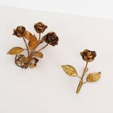 Set of 2 Original 1950's Italian gilt Toleware coat hangers