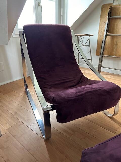 Vintage armchair & ottoman 70s