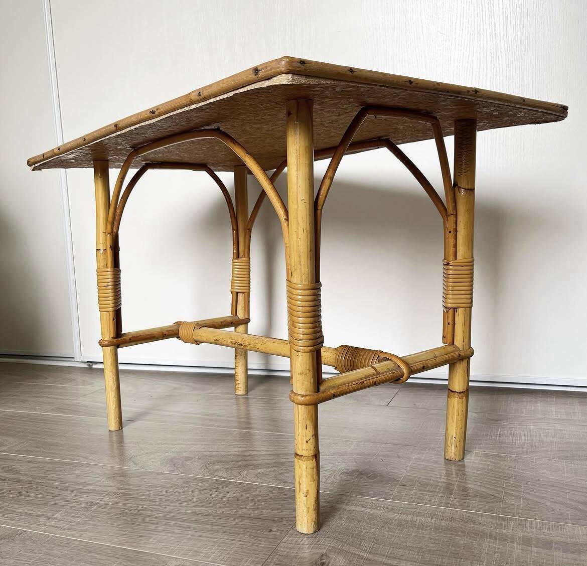 Vintage rattan coffee table
