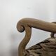 Louis XIII armchair with sheep bone in flame velvet