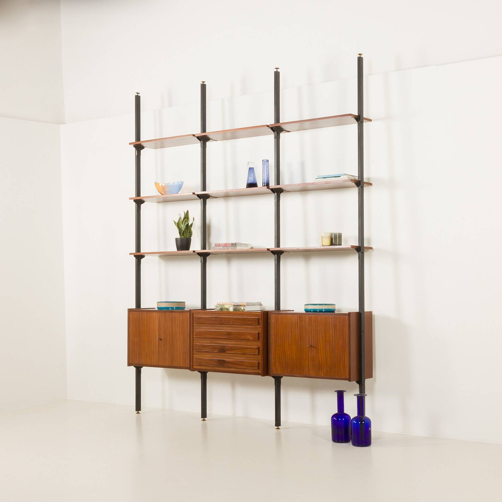 Italian mid century  floor to celling room divider or a bookcase.