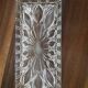 Chiseled glass cake dish