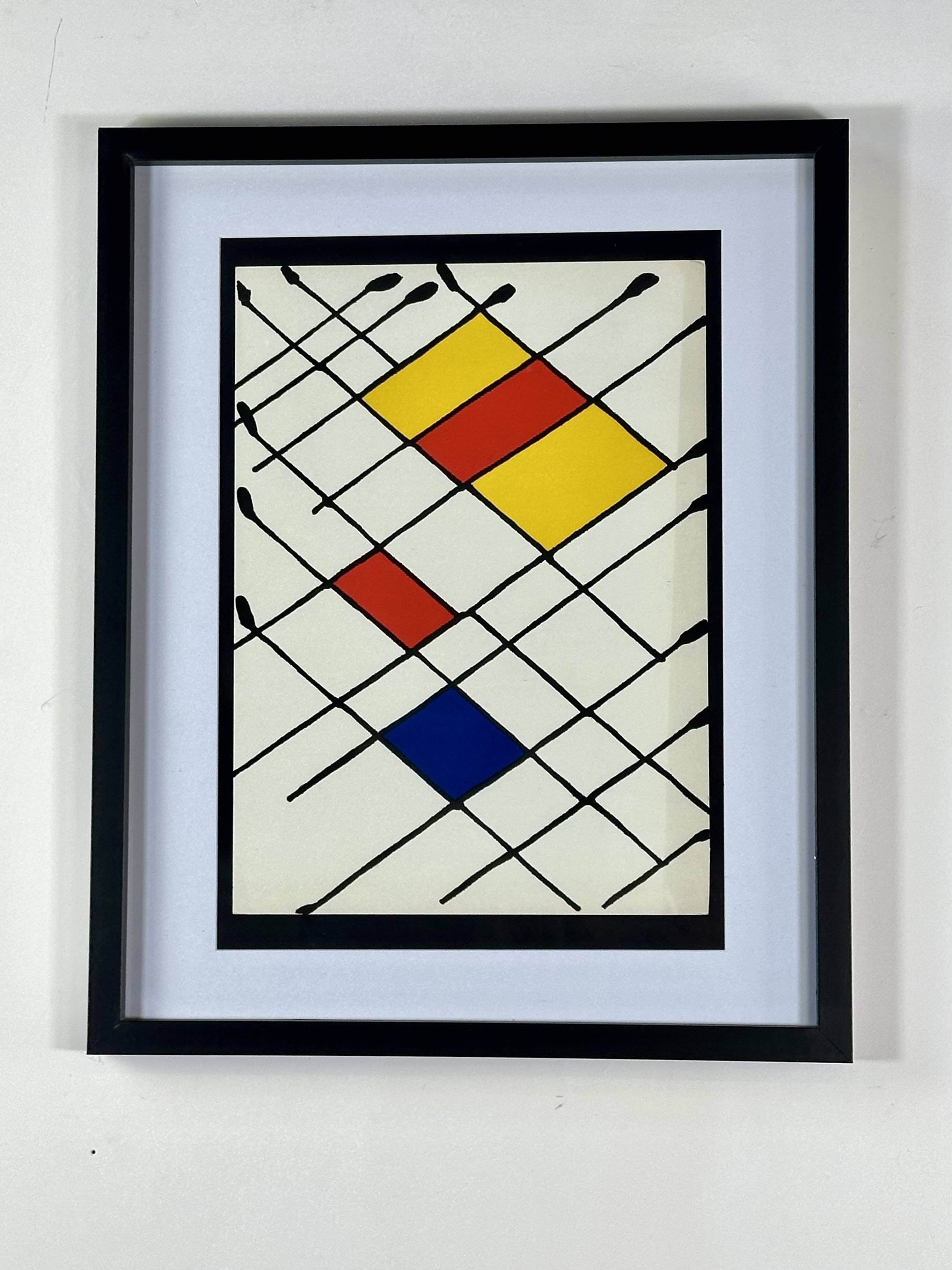 Original lithograph "Checkerboard" by Alexander Calder - Behind the Mirror No. 1