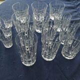 Series of 18 crystal glasses Saint Louis Manhattan Bar