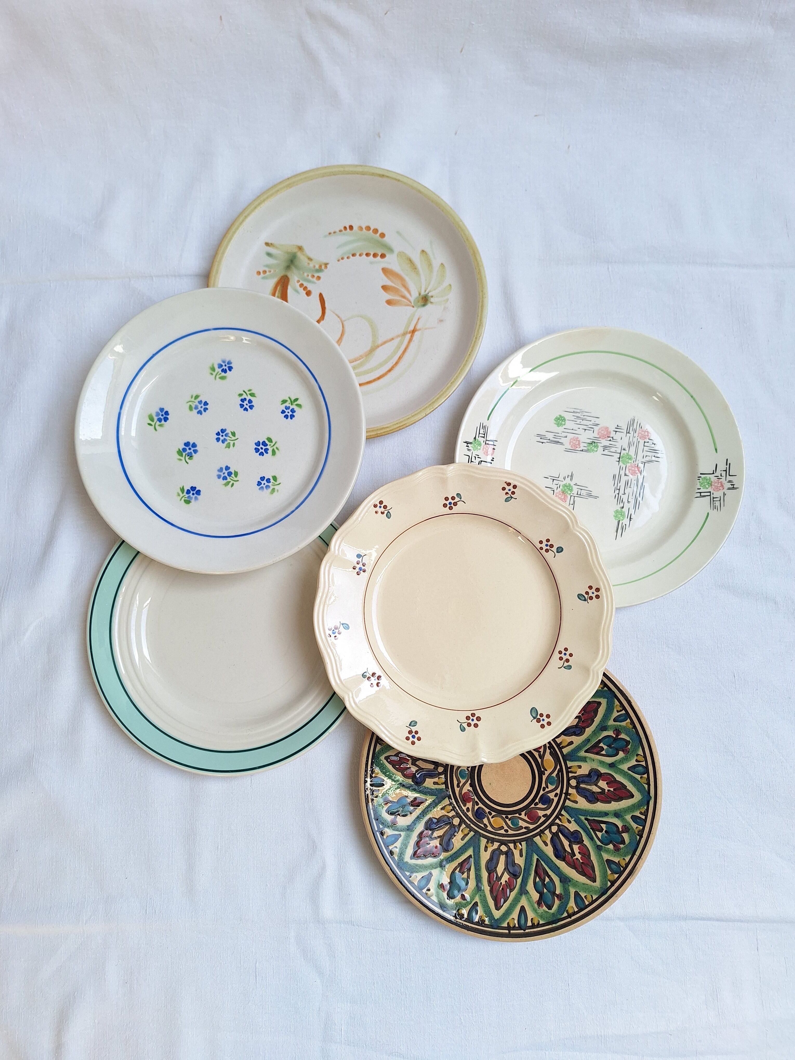 Henriot flat plates, Céranord, Sarreguemines Digoin