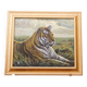 Oil on canvas, resting tiger