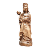 Sculpted wooden statuette of the Virgin and Child – 24.5 cm – Circa 1955-1975