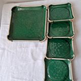 Ceramic trivets and glasses from Poët-Laval. Vintage