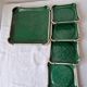 Ceramic trivets and glasses from Poët-Laval. Vintage
