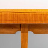 Corner sofa in blond wood and fabric Italy 1950s