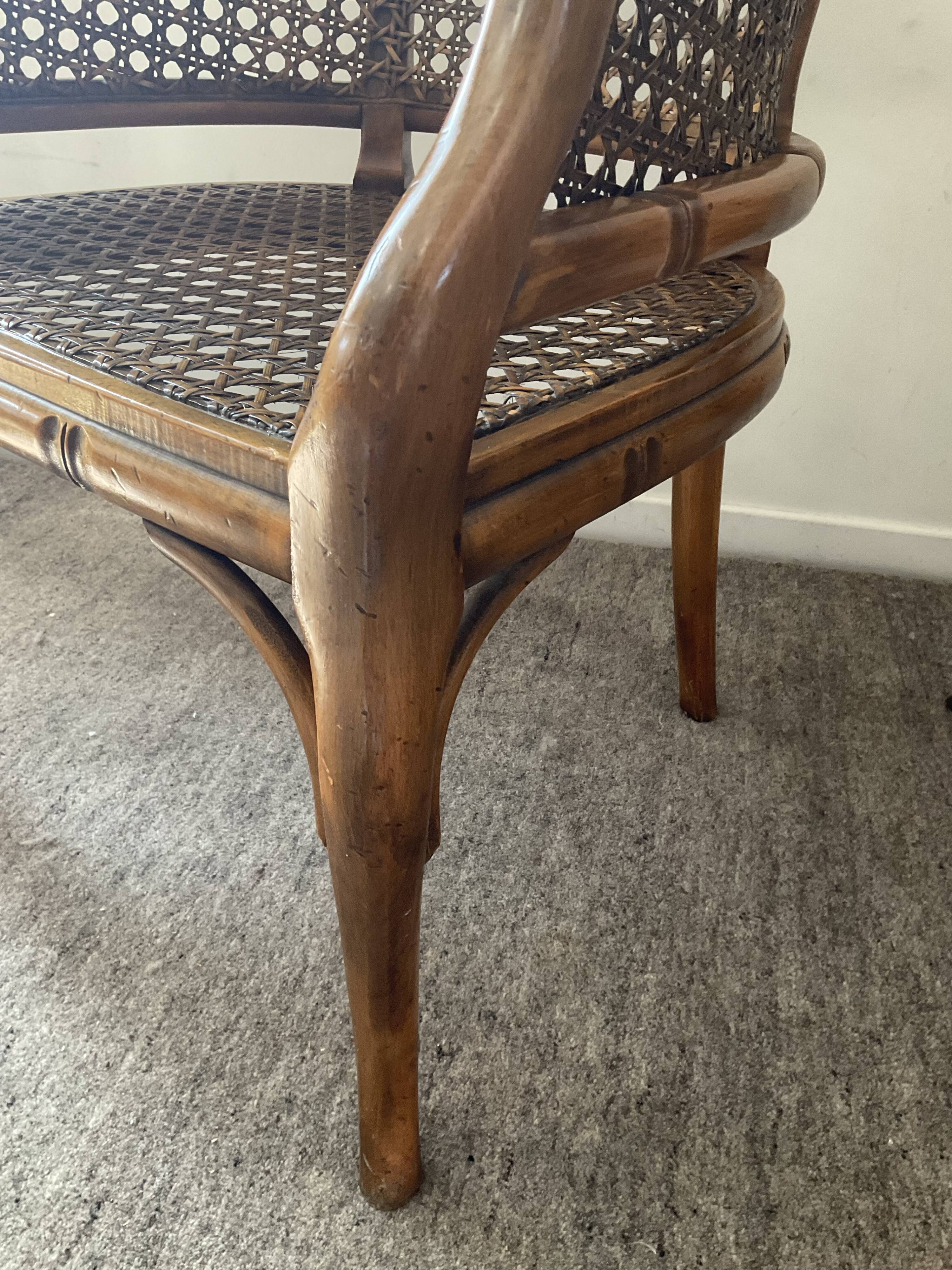 Pair of canned armchairs from the 50s and 60s