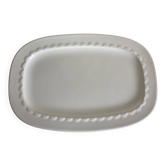 Plat, centre de table XL à festons en terre vernissée Gien Pierre Motton 1980
