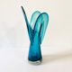 Vase trilobe Art déco en verre de Murano
