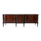 Vintage mahogany and brass enfilade, Louis XVI style.