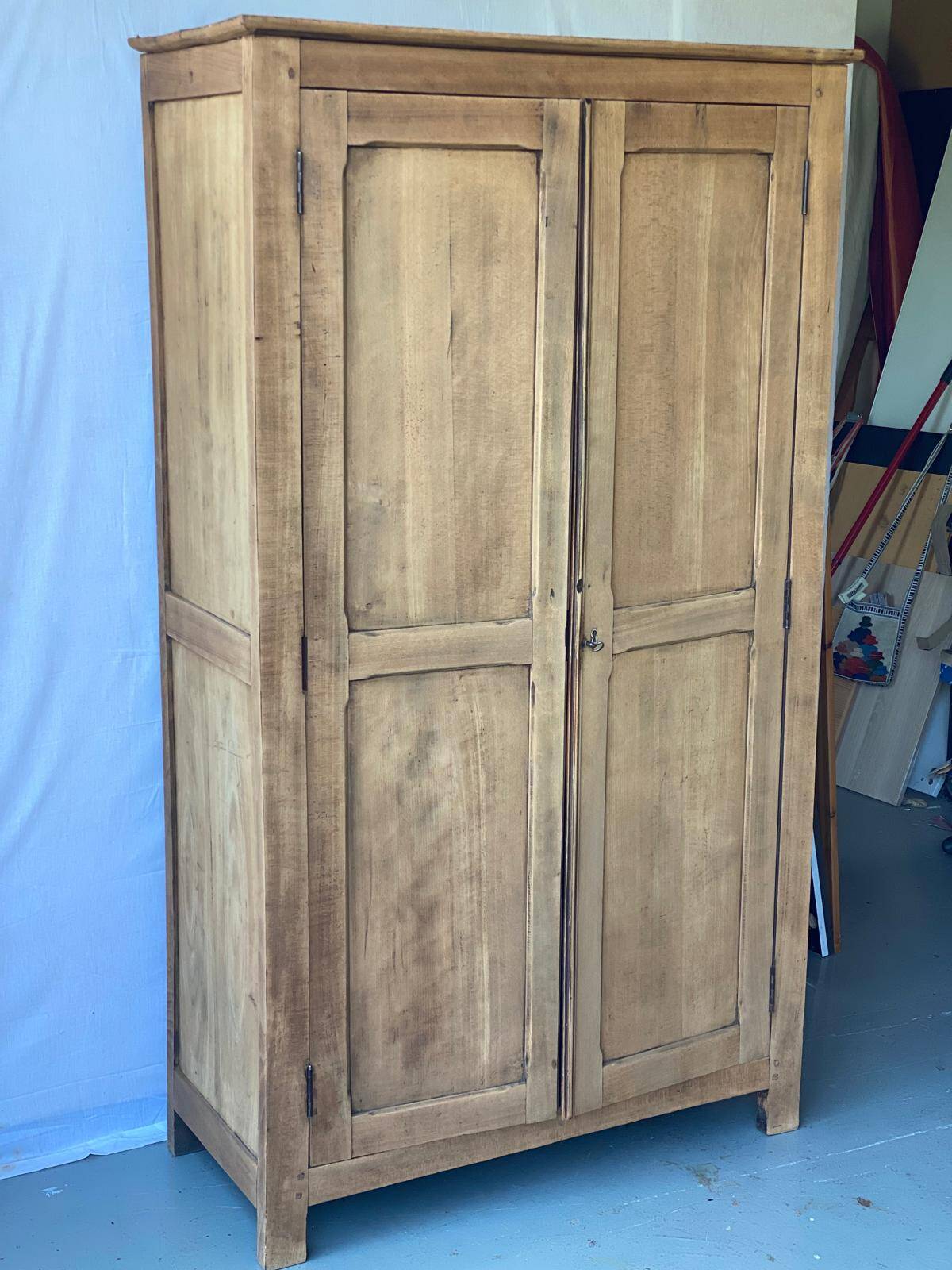 Renovated Parisian wardrobe in raw solid wood
