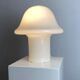 Lampe de table champignon XL en verre blanc entièrement blanc Peill and Putzler 1970