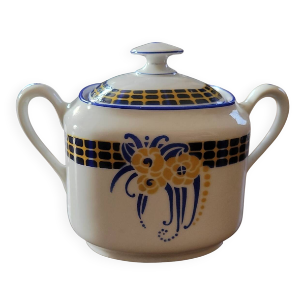 Sucrier Limoges Art déco – F. Legrand & Cie – années 1930-40