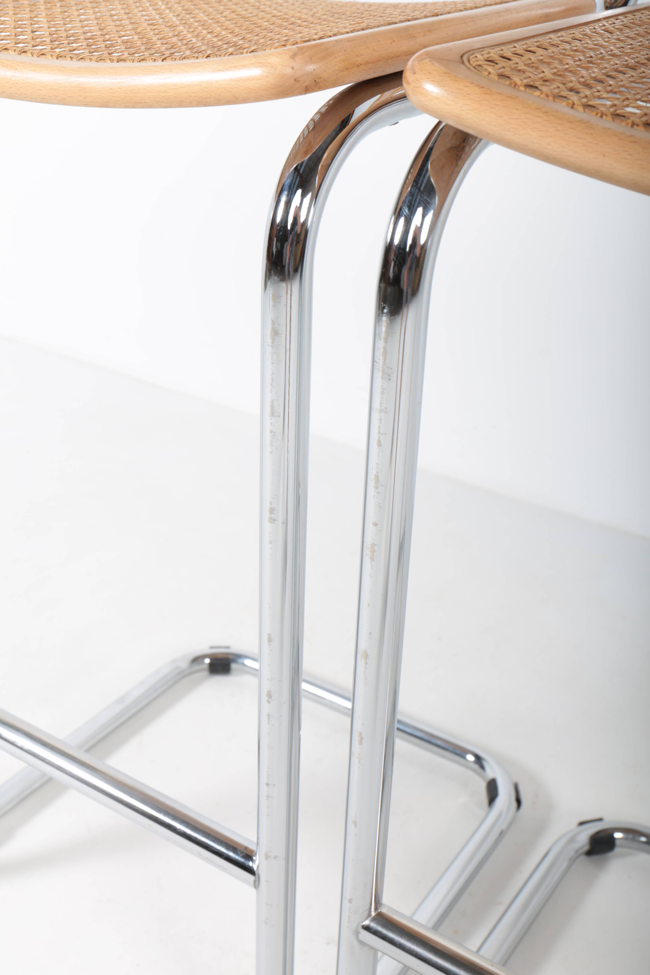 3 tabourets de bar vintage Cesca, Marcel Breuer, années 70