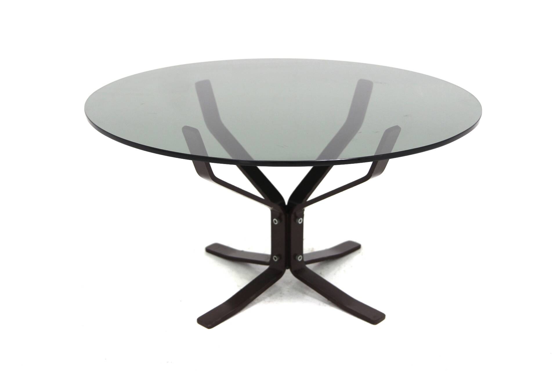 Metal and glass coffee table, Sweden, 1970s