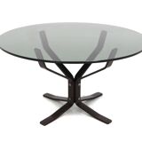 Table basse en métal et en verre, Suède, 1970