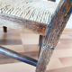 Vintage children's armchair in wood and straw, 50s