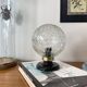 Ceiling light or wall light with cracked glass globe, 15 cm, porcelain rose.