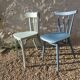 Set de 4 chaises bleu dépareillées