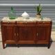 Art Deco sideboard in walnut with a marble top