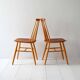 Paire de chaises scandinaves, en hêtre et acajou