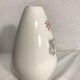 Former bavaria km white + drawing flowers 70s vintage porcelain vase