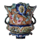 Antique ceramic macetero Barbotines Onnaing Siglo XIX Art Nouveau
