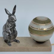 Ancienne  lampe de chevet veilleuse  art déco lapin dlg benjamin rabier