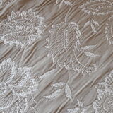 Round tablecloth color linen and ivory floral pattern Indian printed spirit