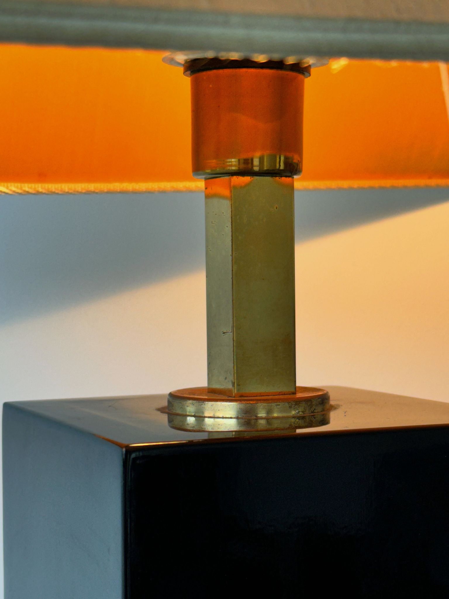 Large designer lamp to table of the 70s