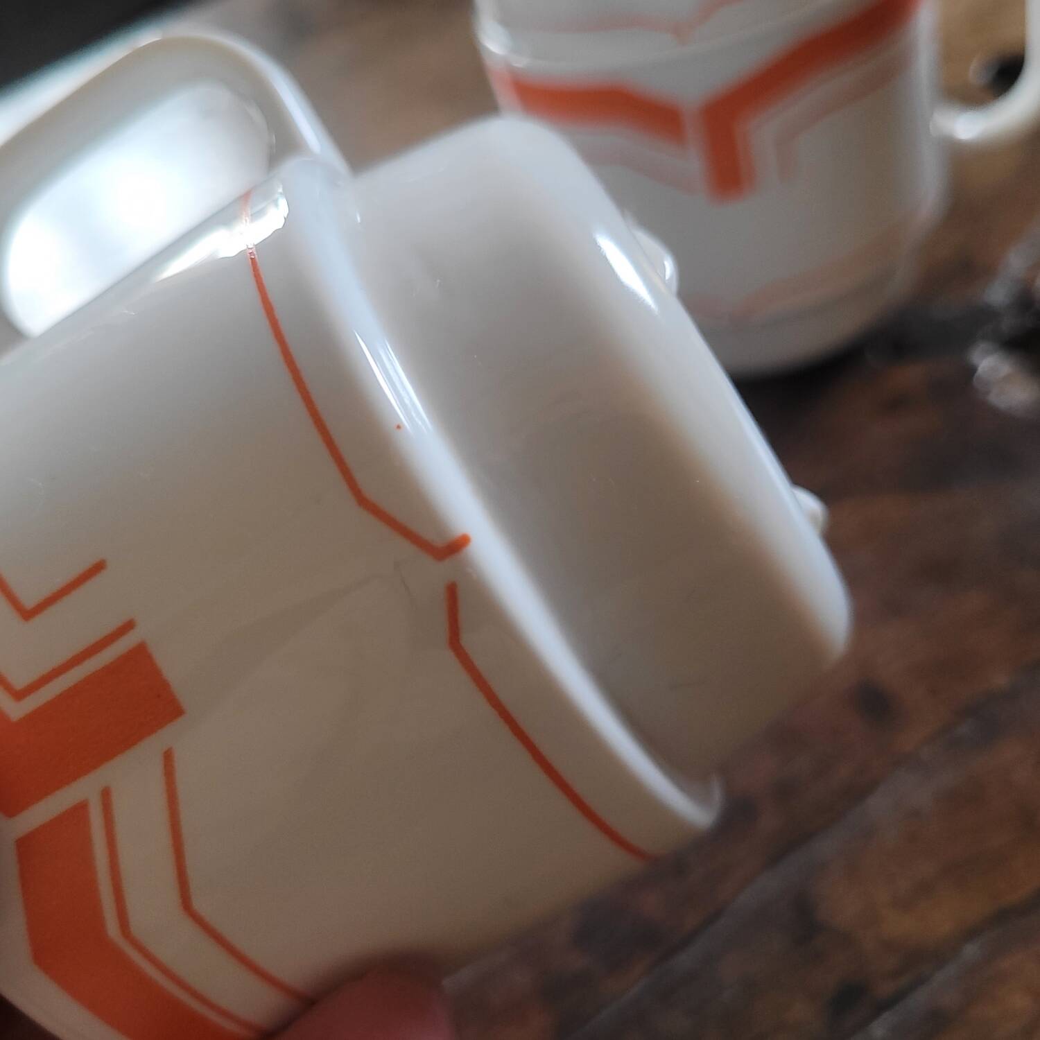 4 stackable Rivanel opaline cups Pop 70's