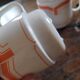4 stackable Rivanel opaline cups Pop 70's