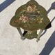Wooden pedestal table or side table painted with floral motifs