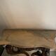 Wood and marble wall console
