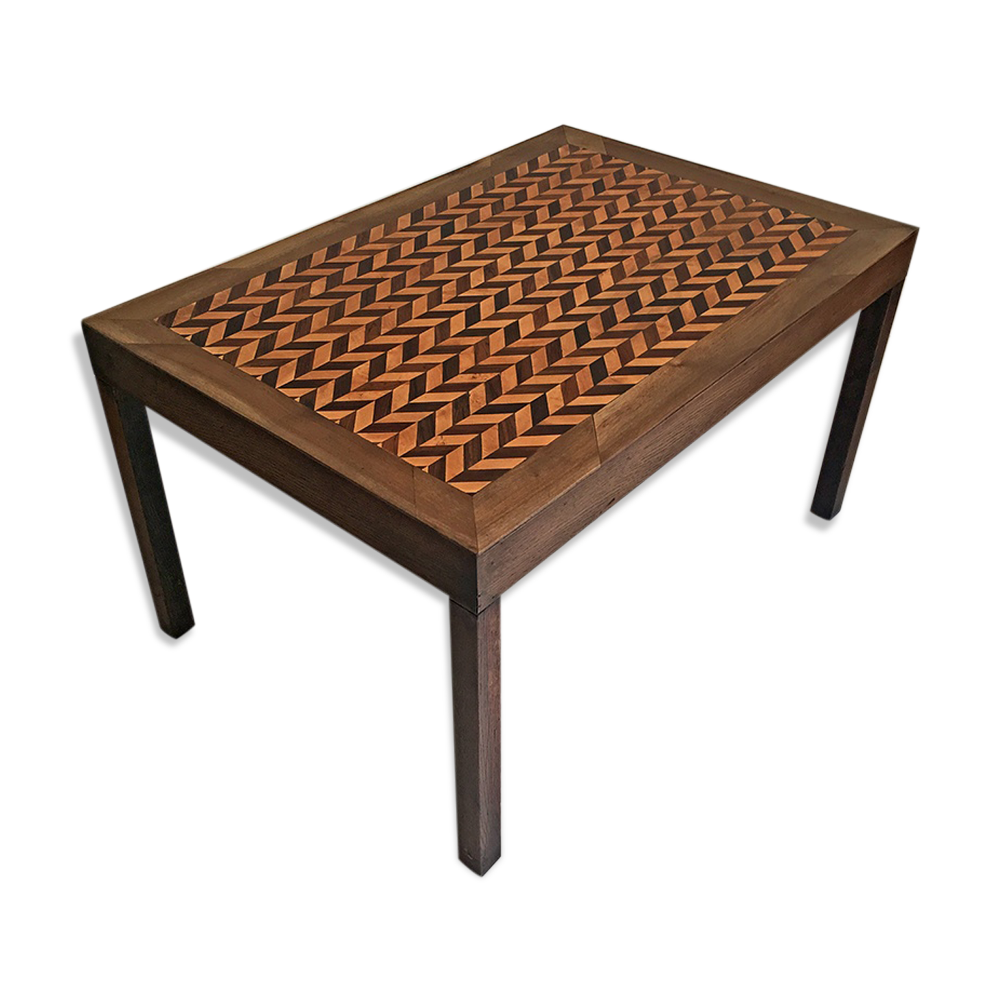 Table low vintage inlaid