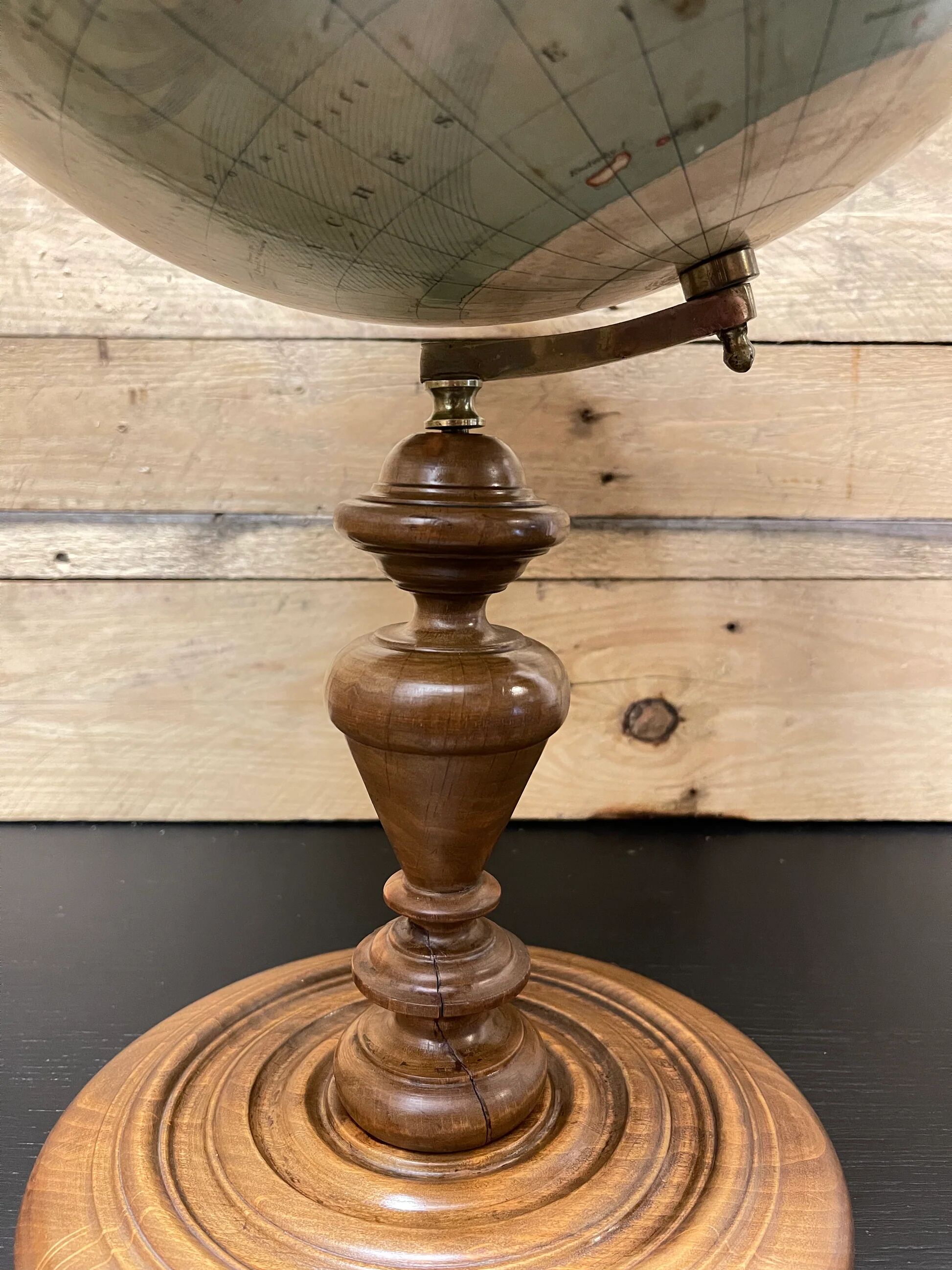 Antique German table globe by Ludwig Julius Heymann Berlin 1890