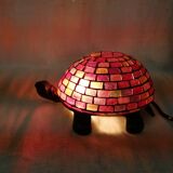 Mosaic and fonte glass turtle lamp