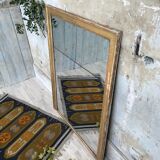 Golden rectangular mirror - 171x127cm