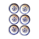 6 blue and white Badonvilliers dessert plates